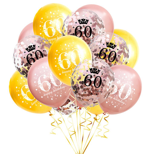 Picture of BALLOON BUNCH GOLD 60TH BIRTHDAY